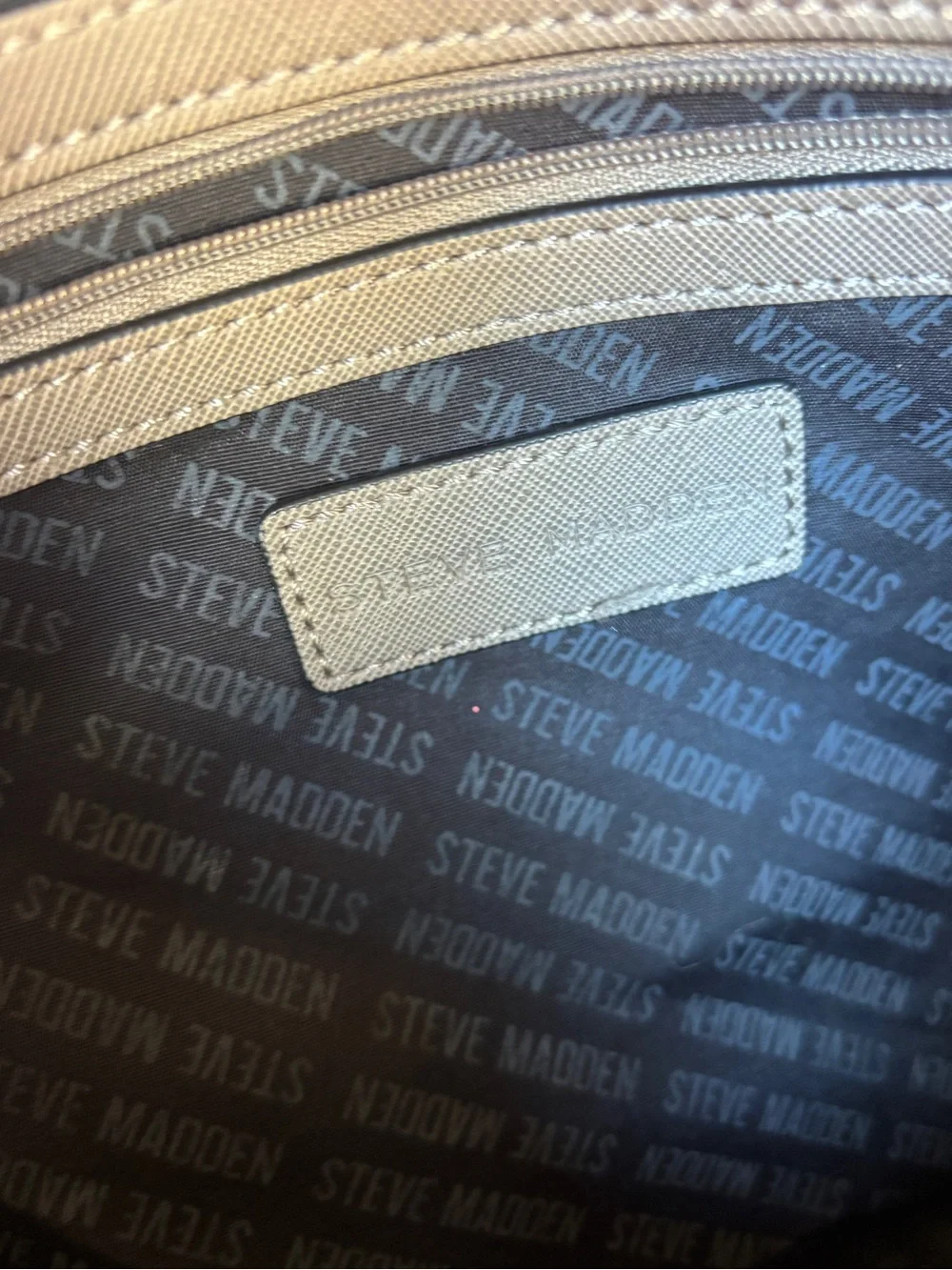 Steve Madden Gray Structured Tote with Front Slip Pocket large capacity
